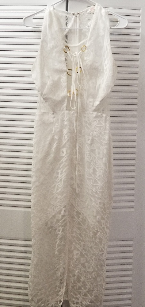 Mesh white dress